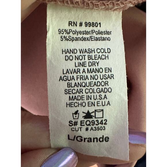 Event beige black trim off the shoulder sheath dress size Large - Picture 4 of 13